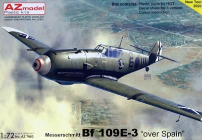 Az Model 76060 Bf 109E-3 'over Spain' (3x camo) 1/72