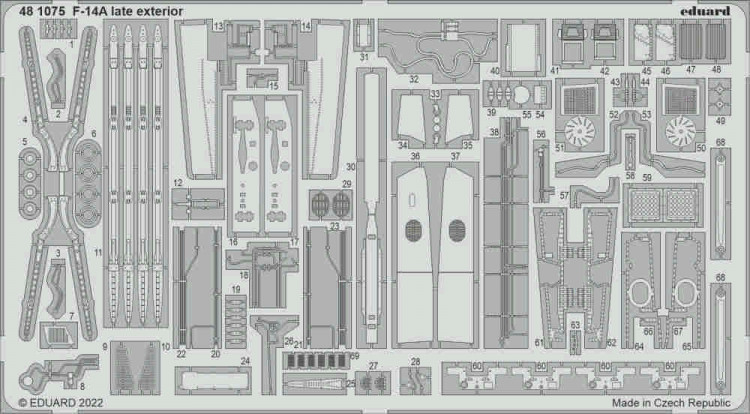 Eduard 481075 SET F-14A late exterior (TAM) 1/48
