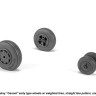 Armory ARAW48410 Fairey Gannet early type wheels with weighted tires of straight Tyre/Tire pattern 1/48
