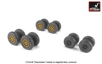 Armory ARAW72327 Convair B-36 Peacemaker wheels with weighted tires/tyres 1/72