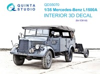 Quinta studio QD35070 Mercedes-Benz L1500A (ICM) 3D Декаль интерьера кабины 1/35
