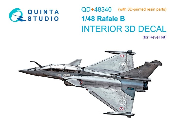Quinta studio QD+48340 Dassault Rafale B (Revell) (с 3D-печатными деталями) 1/48