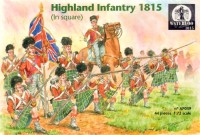 Waterloo 1815 WLAP039 Highland (Scottish) Infantry 1815. 4 mounted officers. 4 flag bearers and 36 infantry figures 30+ infantry figures 1/72
