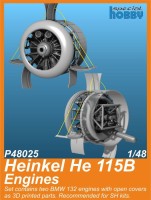 CMK P48025 Heinkel He 115B Engines (3D-Printed) 1/48