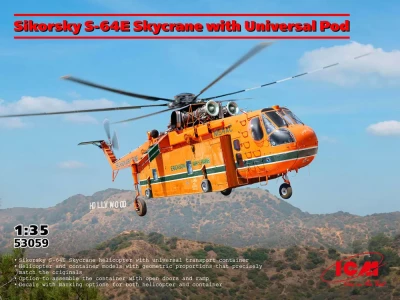 ICM 53059 Sikorsky S-64E Skycrane with Universal Pod 1/35