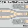 Eduard 33234 1/32 P-47D-25 seatbelts STEEL (HAS)