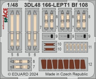 Eduard 3DL48166 Bf 108 SPACE (EDU) 1/48
