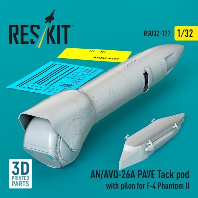 Reskit U32177 AN/AVQ-26A PAVE Tack pod w/ pilon for F-4 1/32