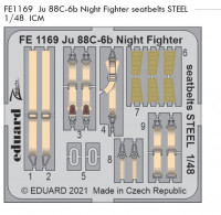 Eduard FE1169 Ju 88C-6b Night Fighter seatbelts STEEL (ICM) 1:48
