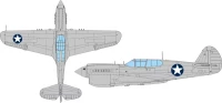 Eduard EX1120 Mask P-40E US nat.insignia circular (EDU) 1/48