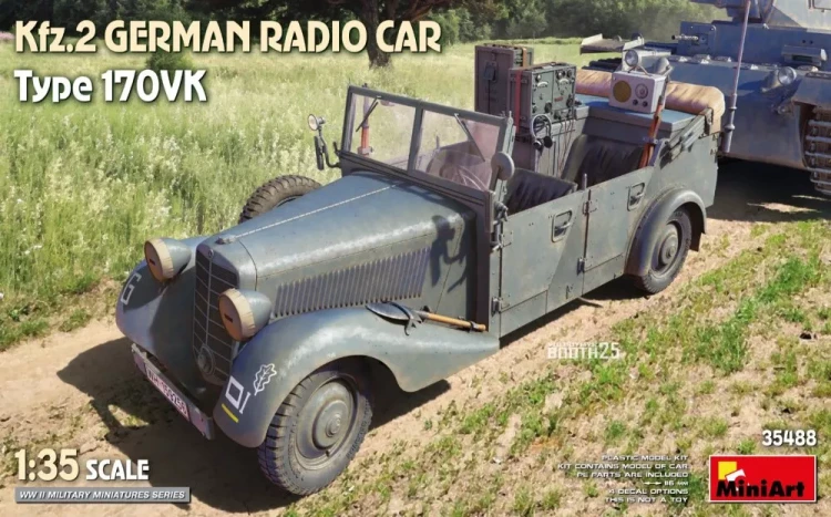Miniart 35488 Kfz.2 German Radio Car Type 170VK (4x) 1/35