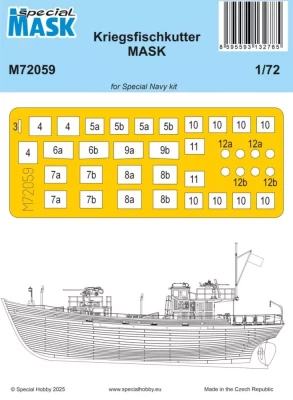 Special Hobby SM72059 Mask for Kriegsfischkutter (SP.NAVY) 1/72