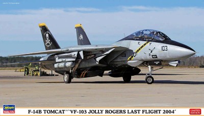 Hasegawa 02434 Истребитель ВМС США F-14B TOMCAT &quot;VF-103 JOLLY ROGERS LAST FLIGHT 2004&quot; (Limited Edition) 1/72