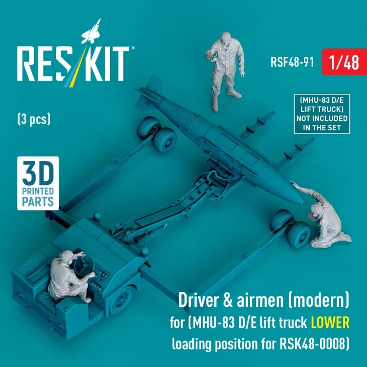 Reskit F48091 Driver & airmen (modern) (for RSK48-0008) 1/48