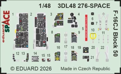 Eduard 3DL48276 F-16CJ Block 50 SPACE (TAM) 1/48