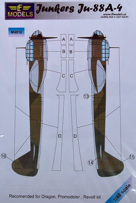 LF Model M4810 Mask Junkers Ju-88A-4 (DRAG/REV) 1/48