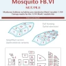 Peewit M144043 Canopy mask Mosquito FB.VI (MARK 1 MOD.) 1/144