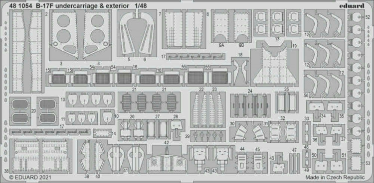 Eduard 481054 B-17F undercarriage & exterior (HKM) SET 1/48