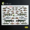 Reskit KA35001 River Fish set Type 1 - 3D Decal for dioramas 1/35