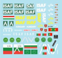 Star Decals 35-C1282 ISAF # 4 AFVs used by Hungary, Bulgaria and Portugal in Afghanistan. BTR-80A, BRDM-2 and Panhard VBL. (Soviet) 1/35