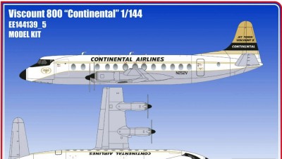 Восточный Экспресс 144139-5 Viscount 800 CONTINENTAL AIRLINES( Limited Edition ) 1/144