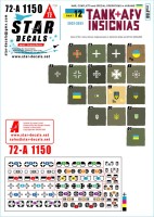 Star Decals 72-A1150 War in Ukraine # 12Ukrainian Tanks and AFV insignias.Some of the many various insignias seen in 2022-23 1/72