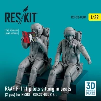 Reskit F32004 RAAF F-111 pilots sitting in seats (2 pcs.) 1/32