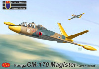 Kovozavody Prostejov 72243 Fouga CM-170 Magister 'Over Israel' (3x camo) 1/72