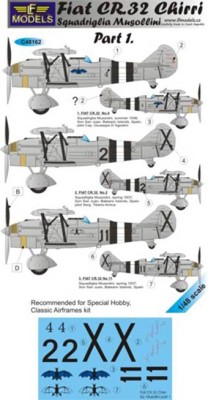 Lf Model C48162 Decals Fiat CR.32 Chirri Squadr.Musollini I. 1/48