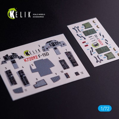 Reskit K72092 F-15D - interior 3D decals (FINEM) 1/72