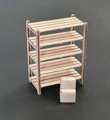Plusmodel M-509 Workshop shelf (laser wood) 1/35