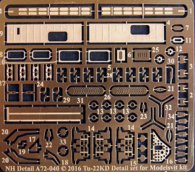 NH Detail NHA72-040 Tupolev Tu-22KD Detail Set 1/72