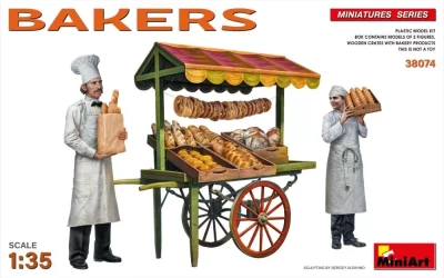 Miniart 38074 Bakers (2 fig. &amp; crates) 1/35