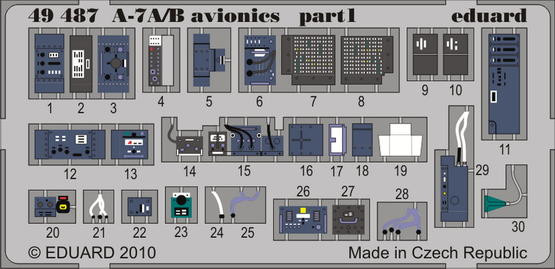 Eduard 49487 A-7A/B avionics
