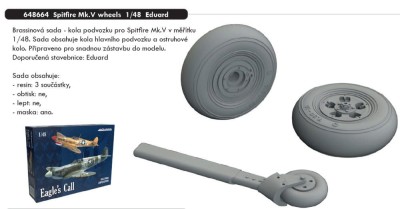 Eduard 648664 BRASSIN Spitfire Mk.V wheels (EDU) 1/48