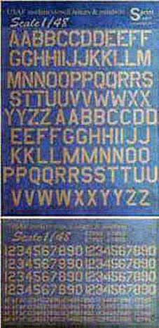 Print Scale 48-003 USAF Современные буквенно-цифровые обозначения. Белые 1/48