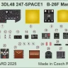 Eduard 3DL48247 B-26F Marauder cockpit & nose SPACE (ICM) 1/48