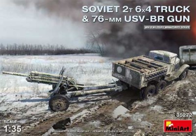 Miniart 35272 Советский 2 т. грузовик с пушкой УСВ-БР 76-мм 1/35