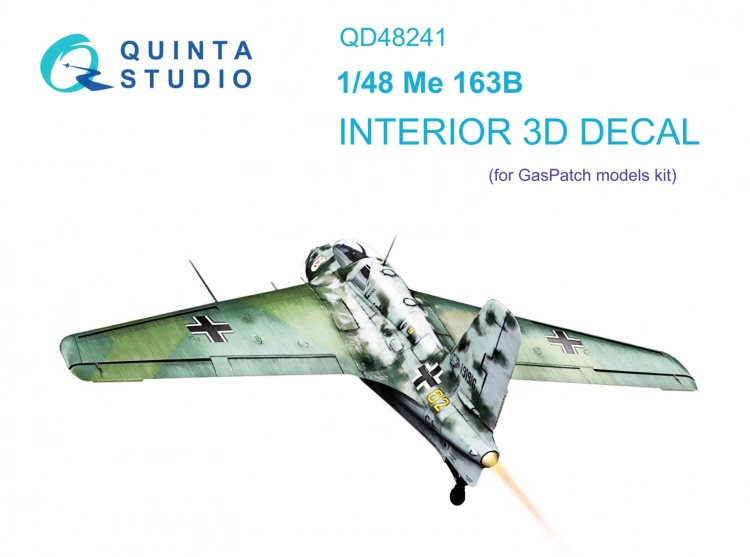 Quinta studio QD48241 Me 163B (GasPatch models) 3D Декаль интерьера кабины 1/48