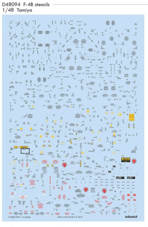 Eduard D48094 Decals F-4B stencils (TAM) 1/48