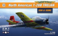Miniwing Plastic MINI346 North-American T-28B TROJAN / USN + UMSC 2 plastic kits, 3 decals versions, BOXED 1/144
