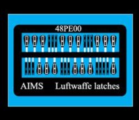 Aims AIMPE48006 Luftwaffe latches' appropriate for Messerschmitt Bf-109, Bf-110, Me-410, Me-262, Focke-Wulf Fw-190 etc 1/48