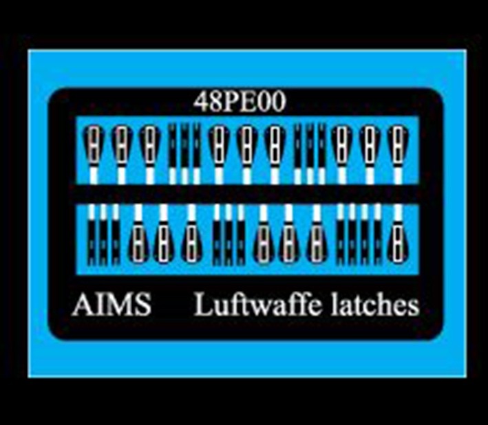 Aims AIMPE48006 Luftwaffe latches' appropriate for Messerschmitt Bf-109, Bf-110, Me-410, Me-262, Focke-Wulf Fw-190 etc 1/48