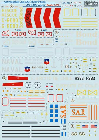 Print Scale 72-218 AS.332 Super Puma AS.532 Cougar 1/72