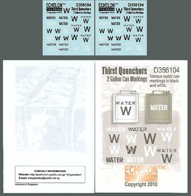 Echelon FD D356104 Thirst Quenchers - 2 Gallon Can Markings 1/35