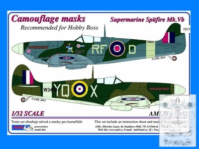 AML AMLM33002 Mask Supermarine Spitfire Mk.V Camouflage 'A' 1/32