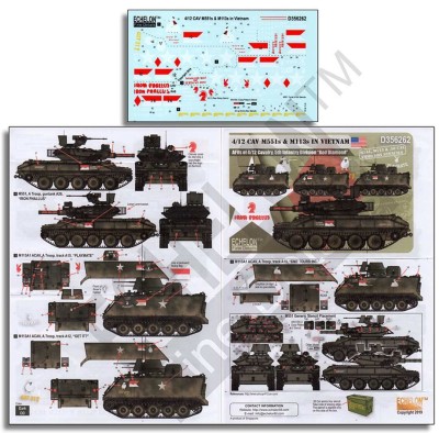 Echelon FD D356262 4/12 CAV M551 Sheridans &amp; APC M113s in Vietnam 1/35