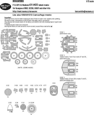 New Ware NWA-M1008 Mask P-2x (SP-2x) Neptune ADVANCED (HAS) 1/72