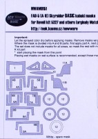 New Ware NWA-M0151 Mask FAD-5 (A-1E) Skyraider BASIC (REV 5327) 1/48