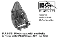 IBG Models U7252 IAR.80/81 Pilot's seat w/ seatbelts (1941-43) 1/72